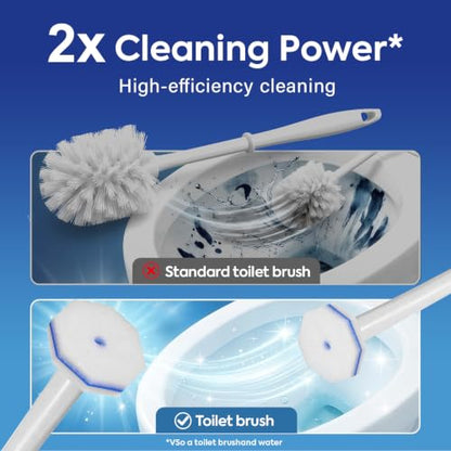50 Pcs Disposable Toilet Cleaner Refill Pads, Universal Toilet Bowl Brush Replacement Heads, Durable Deep Cleaning Refills, Fresh Scent Bathroom Cleaning Supplies - size: 1 Count (Pack of 50)