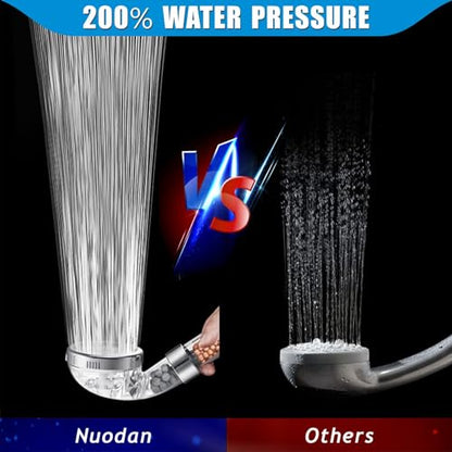 Filtered Handheld Shower Head - High Pressure 3 Spray Setting Showerhead Filter For Hard Water - For Dry Skin & Hair - style: A - Handheld Shower