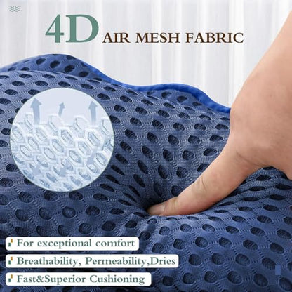 Bath Pillow RUVINCE Ergonomic Luxury Bathtub Pillow with Head,Neck, Shoulder and Back Support, 4D Bath Pillows for tub with 6 Powerful Suction Cups, Fits All Bathtub, Spa Tub, Hot Jacuzzi (Dark Blue) - color: Dark Blue