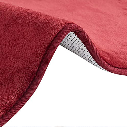 Sweet Home Collection Bathroom Rugs Memory Foam Bath or Shower Mat Slip Resistant Extra Absorbent Soft Fluffy Non Skid Rectangle