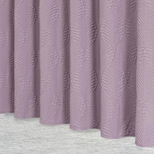 36x72 Small Stall Shower Curtain, Lavender Embossed Half Bath Curtain - color: Lavender, size: 36"W x 72"L (Pack of 1)