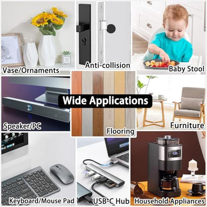 Non Slip Self Adhesive Silicone Cuttable Furniture Pads - 5x40 inch | widely used, functionality, easy to use - color: 5x40 Grey