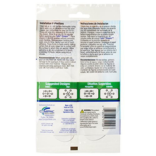 COMPAC HOME Select Safe-T-Shapes, Large, White Daisy 14 Count (Pack of 2) - size: Large (Pack of 2)