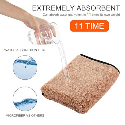 Longzhuo Large Bath Towels, 15.74'' x 23.62'' Bath Towel Set, Microfiber Bath Towels Pack of 3, Lighter Weight, Quicker to Dry, Highly Absorbent, Beach Towel for Bathroom, Gym, Hotel, SPA (Khaki)