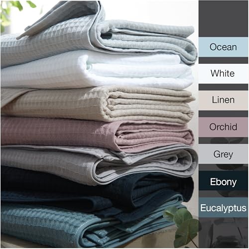 UCHINO Waffle Twist Cotton Hand Towel Absorbent Quick Dry 20x30 Green, 1 Pc - color: Eucalyptus, size: Hand Towel