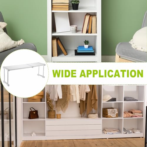 HARFINGTON Expandable Cabinet Tension Shelf 26.38" to 34.65" Adjustable Cabinet Organizer 32" x 9.45" Flower Pattern Table Storage Rack for Wardrobe Cupboard Kitchen Bedroom - size: 67cm to 88cm