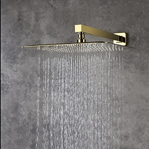 Cascada Luxury 12” Rainfall Shower set (Wall Mounted) with 4 knob thermostatic Valves & 3 functions (Rainfall, Body jets & Hand Shower) (Oil Rubbed Bronze) - color: Oil Rubbed Bronze