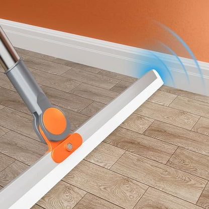 Floor Squeegee, Fast Cleansing Floor Squeegee Broom, Multifunction Long Telescopic Handle Floor Squeegee Scrubber, Floor Squeegee Broom for Shower Bathroom Window