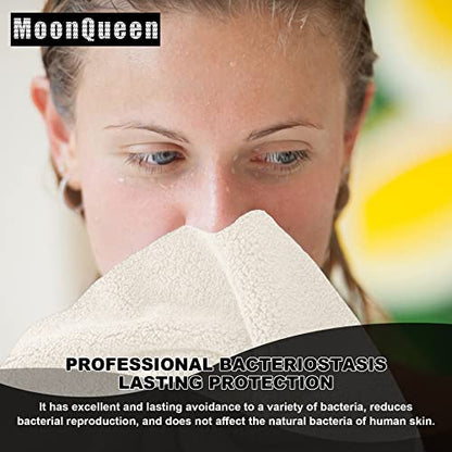 MOONQUEEN Microfiber Facial Cloths Fast Drying Washcloth 12 Pack - Premium Soft Makeup Remover Cloths - Cream - color: Cream, size: 12x12 Inch (Pack of 12)