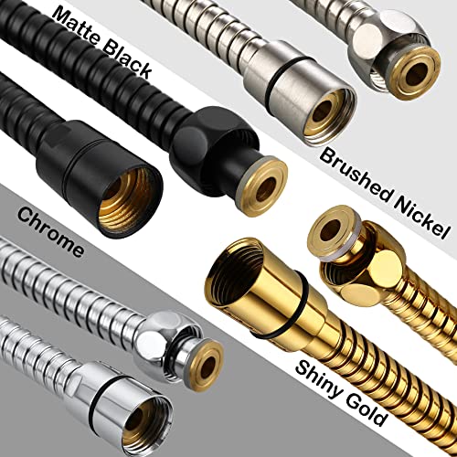 Extra Long Stainless Steel Shower Hose - Metal Kink-Free Handheld Shower Hose Extension with Brass Insert and Nut (79", Chrome) - color: Chrome
