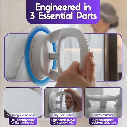 Safe-er-Grip Traveler Suction Cup Balance Assist Bar for Bath and Shower | Traveler suction cup balance assist bar provides portable support for tubs and showers at home, hotels and while traveling. - size: 1 Count (Pack of 1)