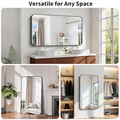Koonmi Bathroom Wall Mirror,30x55 Inch Large Vanity Mirror for Over Sink - size: 55"L x 30"W
