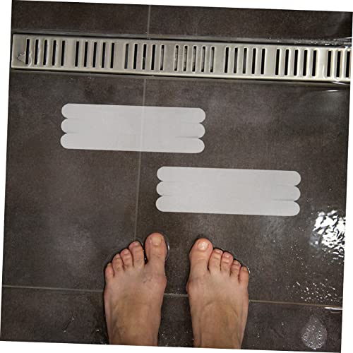 6pcs Transparent Non Slip Bath Strips Adhesive Stickers for Bathtubs Showers Stairs and Floors Skid for Bathroom Safety - size: 6 pcs