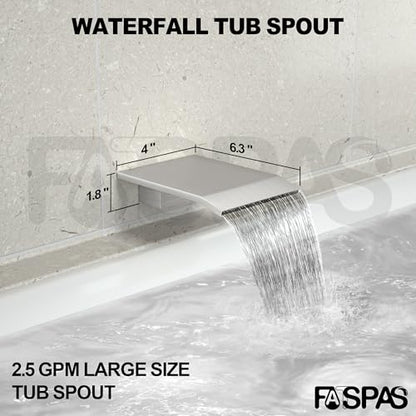 Shower System with 10-Inch Rain Head and Tub Spout | All-Metal Tub Shower Faucet Set, Wall Mounted Rain Showerhead, Handheld Spray, Includes Valve and Trim Kit, Brushed Nickel - color: Brushed Nickel, style: 10"-With Tub Spout