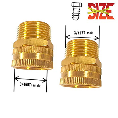 YOUHO Garden Hose Adapter 3/4 NPT Male x 3/4 GHT(F) Drip Irrigation Tubing to Faucet - Reusable Connector Fittings for Most Rain Bird, Orbit, Dig, Toro, Garden Extension Repair Fitting 1PCS - size: 3/4NPT(M) to 3/4 GHT(F)1pcs