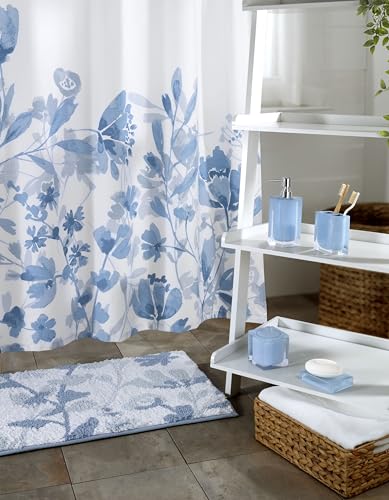 Izod - Hand Towels, Soft & Absorbent Cotton, Floral Bathroom Decor, Set of 2 (Mystic Collection, White)