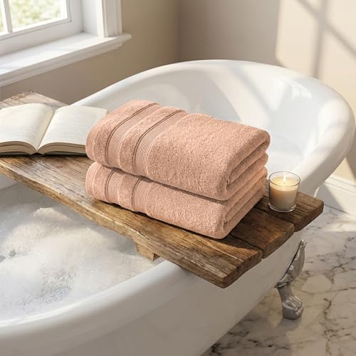 Soft Lightweight Hand Towels Set of 4, Rayon Made from Bamboo & Cotton Blend, Gentle Towels for Face and Hands, Guest Bathroom, Powder Room and Travel, 14 x 30 Inches, Brown - color: Brown, size: 4-Piece Hand Towel