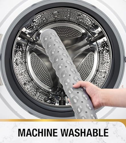 HITSLAM Square Shower Mat, Non Slip PVC Stall Mat, 24"x24", Grey | Power Grip Suction Cups, Center Drain Hole, Built-In Hanging Holes, Machine Washable Bathroom Floor Mat, Soft On Feet - color: Smoke Grey