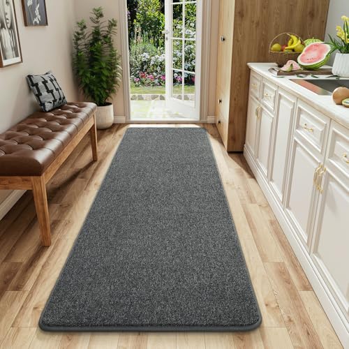 AROGAN 2x6 Runner Rug for Hallway, Long Runner Rugs Non Slip, Black & White | Soft Washable Memory Foam Carpet for Bedroom, Non Slip Backing Runners Rug for Hallways, Kitchen, Bathroom, Entryway Home - color: Black and White, size: 2' x 6' (Runner)