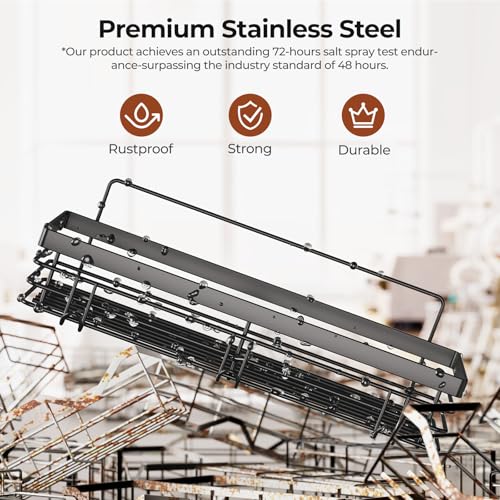 Orimade Adhesive Shower Caddy Soap Dish Holder Shelf with 5 Hooks Bathroom Organizer Basket Kitchen Storage Rack Wall Mounted No Drilling Stainless Steel - 3 Pack, Black - color: Black - 2 Pack with Soap Dish