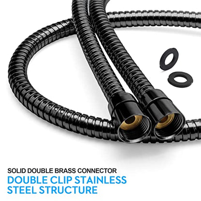 Blissland Shower Hose Extra Long 79 Inches Handheld Shower Head Hose with Brass Insert and Nut - Durable and Flexible(Matte Black) - style: 79''Matte Black