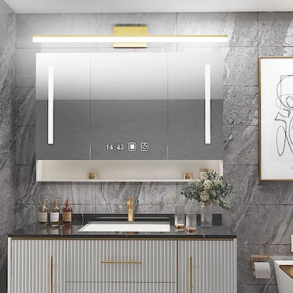 Aipsun Brushed Brass Vanity Light Fixtures 40inch Modern LED Bathroom Fixtures Gold Vanity Lighing for Bathroom Wall Light Fixtures 5500K - color: Brushed Gold, size: 40 in