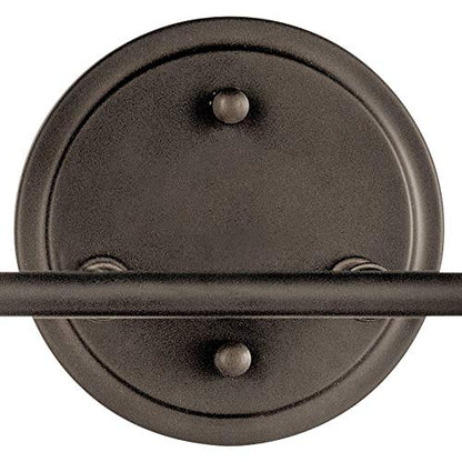 KICHLER Winslow 12.75" 2 Light Vanity Light with Clear Seeded Glass in Olde Bronze® - color: Old Bronze, size: 13"