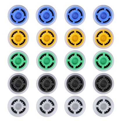 20pcs Multi Color Shower Head Flow Restrictors, Plastic GPM 1.5/1.8/2.0/2.5/3.0 Water Saver Faucet Adapters Shower Head Flow Limiter Water Pressure Reducer for Bathroom Toilet