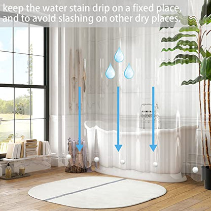 VANZAVANZU 5 Pairs Shower Curtain Weights, Silicone Wrapped Magnets, Heavy Duty Magnets Prevent Curtain Liner from Blowing, Rust-Free, White - color: White, size: 1.2"W x 1.2"L (Pack of 5)