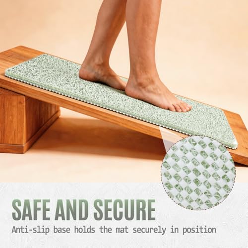 17 * 24in Shower Mat Bathtub Mat Non Slip | Bathmats Non Slip, Quick Drying Foot Scrubber Loofah Mats for Inside Shower, Tub, Bathroom, Home, Mint Green - color: Mint Green, size: 24" x 17" (Rectangular)