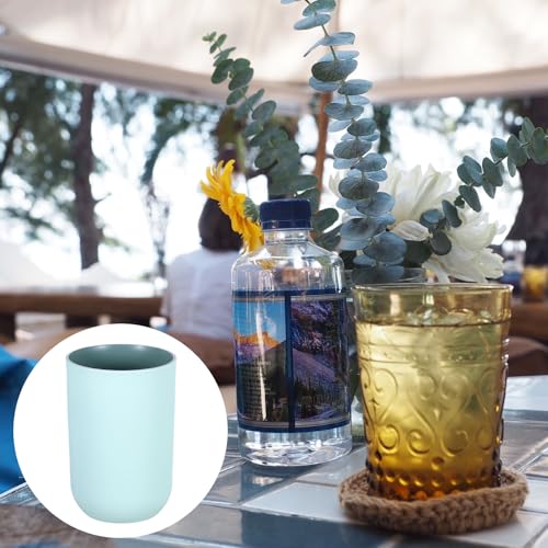 uxcell 2Pcs Plastic Drinking Cups, Double Color Unbreakable Reusable Bathroom Cup Mouthwash Cup Toothbrush Tumbler Holder, Light Blue - color: Light Blue