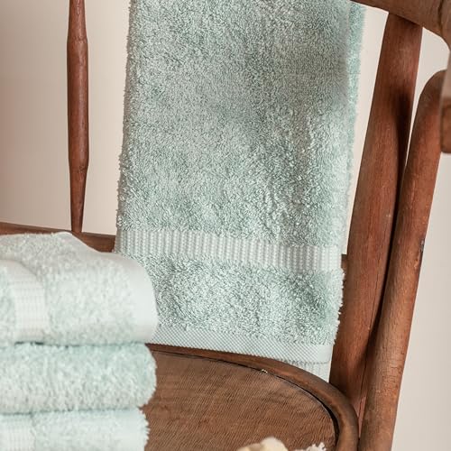 SALBAKOS 6-Piece 100% Turkish Cotton Hand Towels, 16x30 inch, Seafoam Green | Large Size Thick Super Soft Highly Absorbent, Versatile Hair Face & Hand Drying Towel, Premium Hotel Quality Made in Turkey - color: Seafoam Green, size: 6 Hand Towels