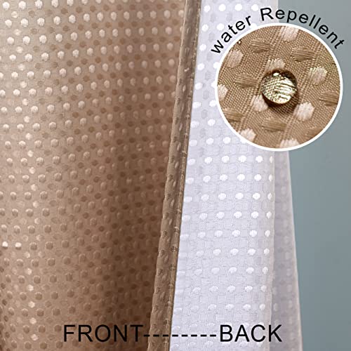 Mrs.Naturall Dark Brown Shower Curtain for Bathroom, Waterproof Fabric Western Bath Curtains with Hooks, Chocolate, 72x72 - color: Brown, size: 70"W x 72"L (Pack of 1)