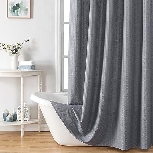 Aiyufeng Moga Grey Shower Curtain Hotel Luxury Quality, Fabric Shower Curtains for Bathroom, Water Repellent and Machine Washable, Standard Size, 72" Wx 72" L - color: Grey, size: 72"W x 72"L (Pack of 1)
