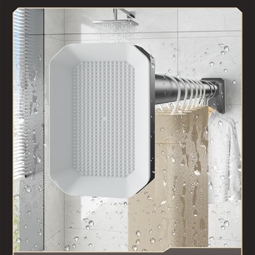 Black Shower Curtain Rod 39 to 86 Inch,Heavy-Duty inner Lock Stainless Steel Telescopic Rod,1.2-Inch Diameter Bathroom Anti-Rust And anti-Slip Tension Rod Without Drilling,Convenient to Use - color: Black, size: 39-86 Inches