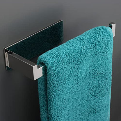 Hand Towel Holder, Strong Self Adhesive Hand Towel Ring, Thicken SUS304 Stainless Steel Hand Towel Bar/Rack, No Drilling Modern Hand Towel Hanger (Polish Chrome, 9 in) - color: Polish Chrome, size: 1 Pack 9 In