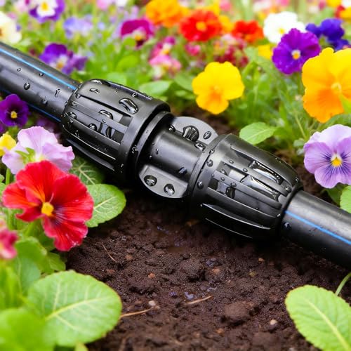 13 Pcs 1/2 Inch Drip Irrigation Coupling Fittings, Drip Line Lock Nut Barbed Coupler Connectors For 1/2 Inch Drip Tubing (0.60"-0.65" OD) Garden Irrigation System Anti-drop Connection Parts - size: 1/2 inch Coupling