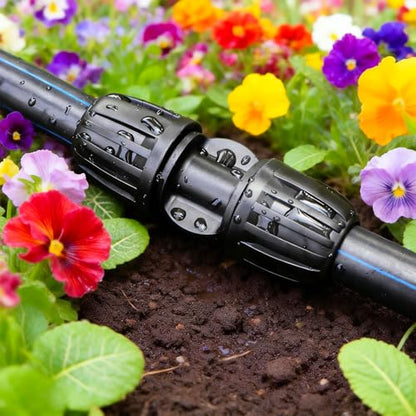 13 Pcs 1/2 Inch Drip Irrigation Coupling Fittings, Drip Line Lock Nut Barbed Coupler Connectors For 1/2 Inch Drip Tubing (0.60"-0.65" OD) Garden Irrigation System Anti-drop Connection Parts - size: 1/2 inch Coupling