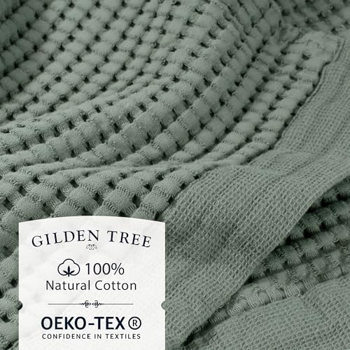 GILDEN TREE Waffle Bath Sheet Quick Dry Towel, Thin Luxury Bath Towels, Bath Sheets 40x80 Large Bath Towels, Modern Style (Sage Grey) - color: Sage Grey, size: Bath Sheet (40" x 80")