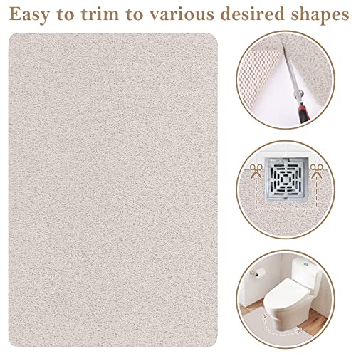 SoftDuo Shower Mat Bathtub Mat Non-Slip Soft Tub Mat | 36x16 inch,PVC Loofah Bath Mat with Drain for Tub and Bathroom,Quick Drying,White - color: White, size: 36" x 16" (Rectangular)
