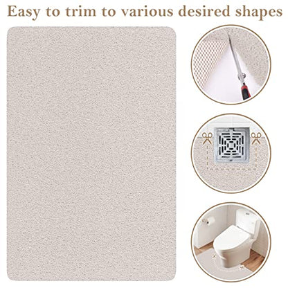 SoftDuo Shower Mat Bathtub Mat Non-Slip Soft Tub Mat | 36x16 inch,PVC Loofah Bath Mat with Drain for Tub and Bathroom,Quick Drying,White - color: White, size: 36" x 16" (Rectangular)