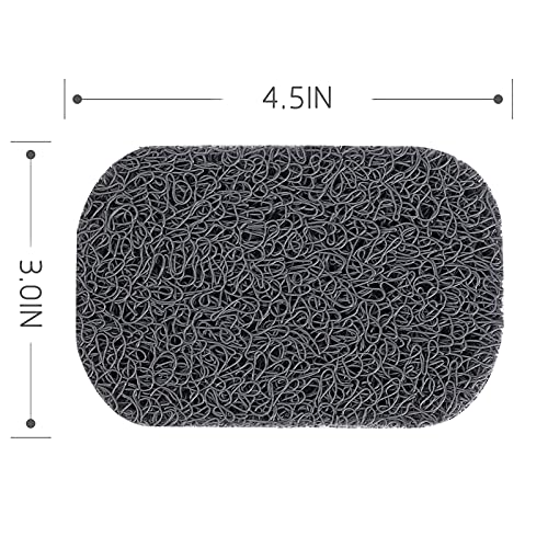 15 Piece Soap Savers Pads Gray BPA Free Soap Holder for Bar Soap Non-Slip Self Draining Soap Dish Soap Lift for Shower Kitchen Bathroom Soap Tray Bulk Accessories - color: Gray