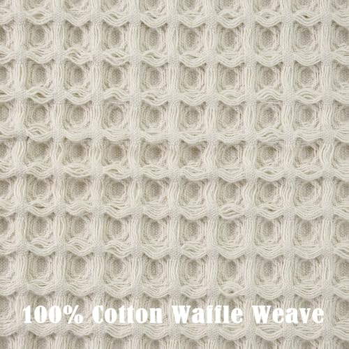 Jacquotha Waffle Hand Towels 2-Piece (Mist White) – Cotton, Quick Dry, Lint Free, 13” x 29” - color: Mist White