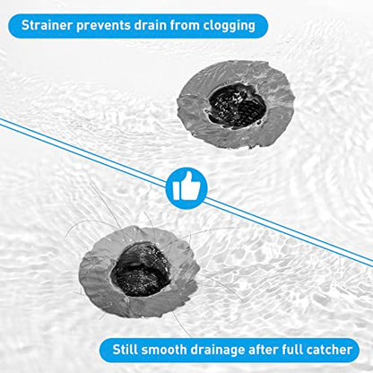2PCS Bathroom Sink Drain Strainers, 1" Small Conical Premium Stainless Steel Porous Hair Catcher, Drainer Filter, Fit for 1.20"-1.60", Depth Than 1.60" Drain Hole