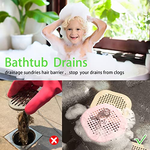 2 Pack Drain Cover Hair Catcher Silicone Drain Protector Hair Stopper for Shower Kitchen Bathroom Bathtub Mint Green - color: Mintgreen