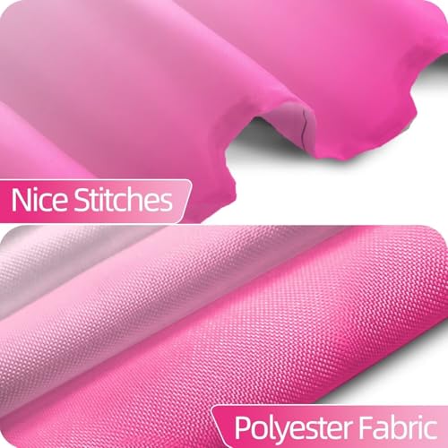 Ombre Hot Pink Stall RV Shower Curtain with Hooks 36x72inches | Machine Washable Waterproof, Modern Solid Boho Gradient, Bathroom Dorm Hotel Room Divider, Easy to Install, Window Curtain - color: Hot Pink, size: 36"W x 72"L (Pack of 1)