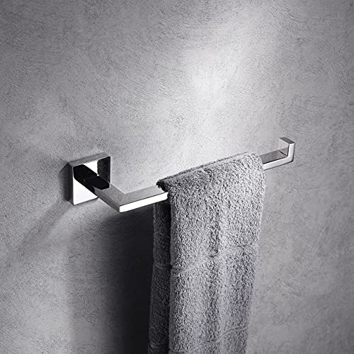 Miyili Towel Ring Bathroom Hand Towel Holder Square Style Towel Rack Wall Mounted Polished Stainless Steel, D06C - color: Polished Steel