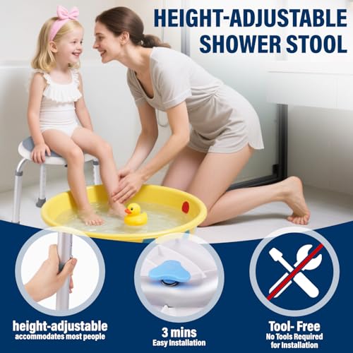 FSA/HSA tub Chairs for bathtubs,Adjustable Bath Seat, Compliant Bathroom Bathtub Shower Chair Stool for Elderly and Disabled, Shower Chair for Inside Shower