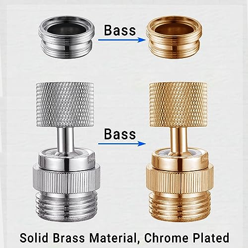 320° Swivel Garden Hose Adapter, Faucet to Hose Adapter with Aerator, Male to Female Sink Adapter for Bathroom, Kitchen, Garden - 3/4" Thread (Chrome) | Faucet to Hose Adapter, Male to Female Sink Adapter for Bathroom, Kitchen, Garden - color: Faucet Hose