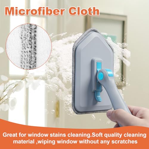 Long Handled Scrub Brush for Shower,3-in-1 Cleaning Brushes with 3 Different Function Cleaning Heads Brush for Shower Cleaning Bathroom Kitchen Walls Tub Tile (Grey) - color: Gray